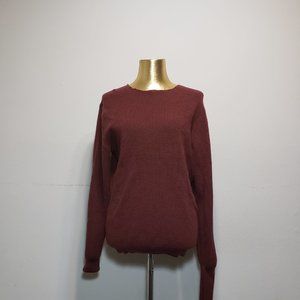 UNIQLO Maroon Distressed Neck Sweater w/thumb hole